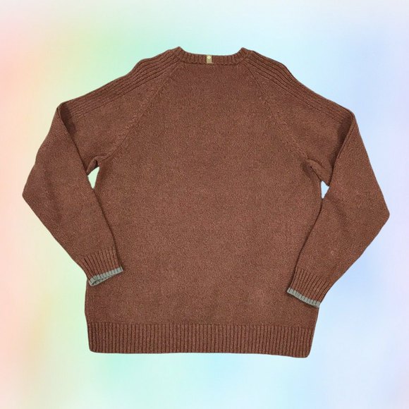 Columbia Maroon V-Neck Sweater Mens L Cotton - Picture 2 of 4